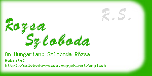 rozsa szloboda business card