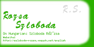 rozsa szloboda business card